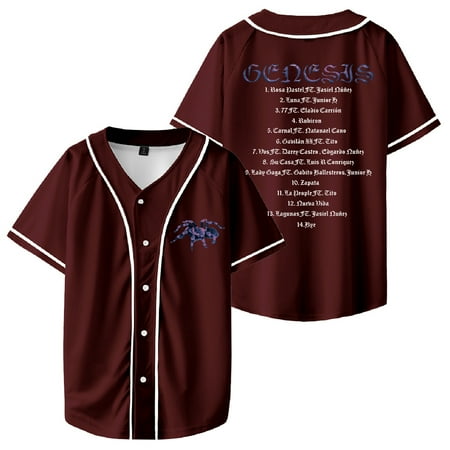 Peso Pluma Double P Tour Spider Baseball Jersey Shirt Women Men V-Neck Short Sleeve Streetwear