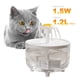 thumbnail image 1 of Bebedero para Gatos Ygjytge Transparente Con Filtro Automático 1200ml Fuente para USB, 1 of 9
