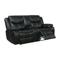 thumbnail image 3 of Judson Transitional Leatherette Reclining Loveseat, Black, 3 of 7