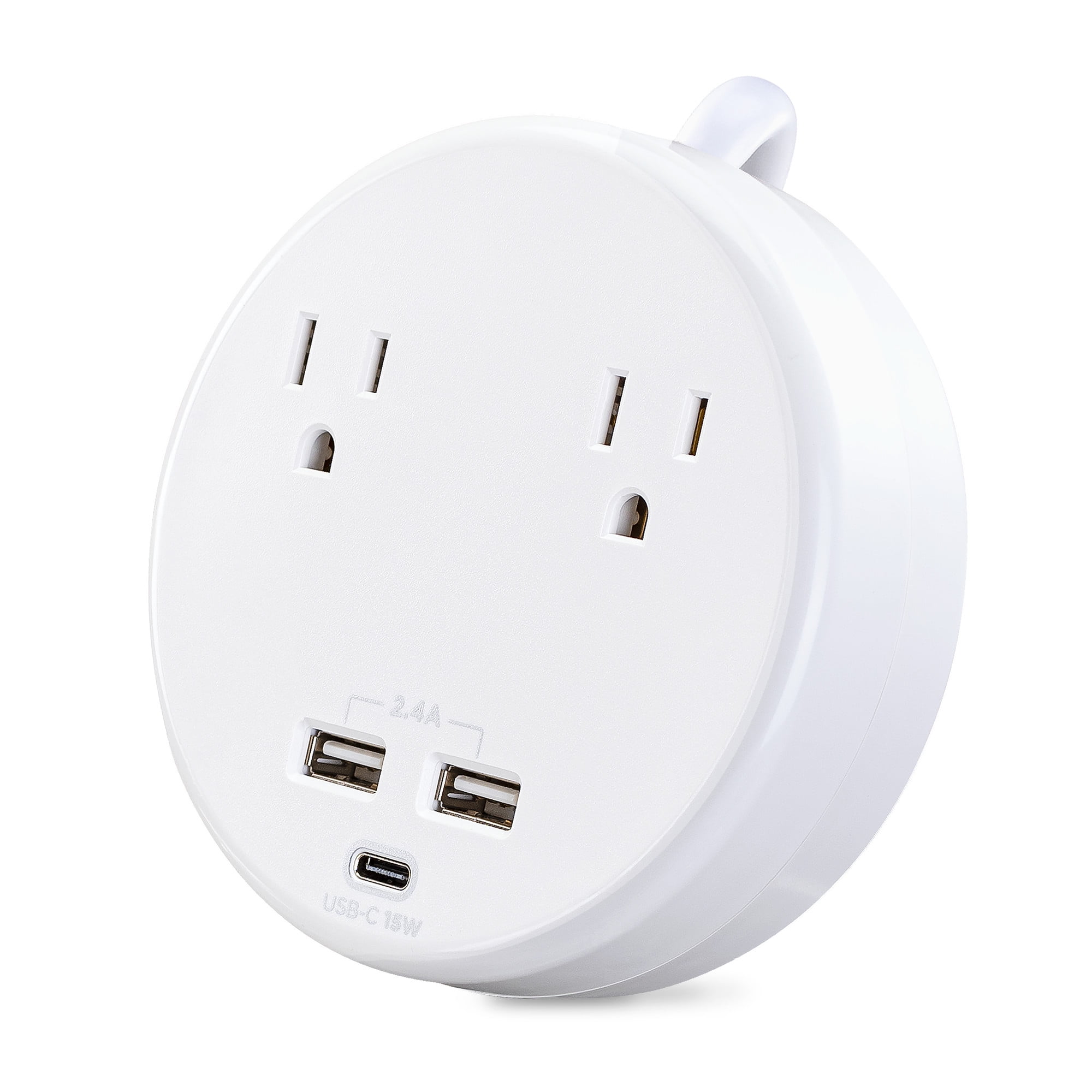 CyberPower P205UC - 500 Joule White Surge Protector Power Strip with 2 Outlets, 3 USB Ports and 5 ft Extension Cord