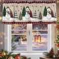 thumbnail image 5 of Valances for Windows Winter Snowman Snowflake Rod Pocket Short Curtain for bathroom living room bedroom Buffalo Plaid Xmas Tree on Linen 1 Panel 54x18in, 5 of 7