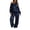 Navy, variant on JIAYUE Women Polka Dot 2 Piece Outfit Off Shoulder Lantern Long Sleeve Top Drawstring Wide Leg Pants for Loose Wear