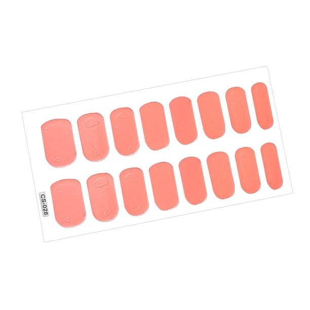 Calcomanías para uñas fáciles de aplicar, decoración moderna, pegatinas para uñas de los pies, puras Rosa carne