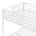 thumbnail image 4 of URTR Full over Full Metal Bunk Bed, Space-Saving Heavy Duty Frame with Noise Reduction, Side Ladders, Under-Bed Storage, No Box Spring Needed, White, 4 of 8