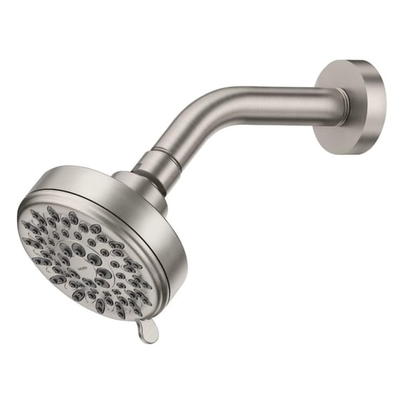 Gexandy 20090SRN Five-Function 3 3/4" Diameter Spray Head Wallmount, Spot Resist Brushed