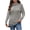 Gray, variant on Women's Long Sleeve Cowl Neck Pullover Top Loose Fit Solid Color Casual Comfort Wear for Vacation Home and Daily Activities Trendy Fashion 2025