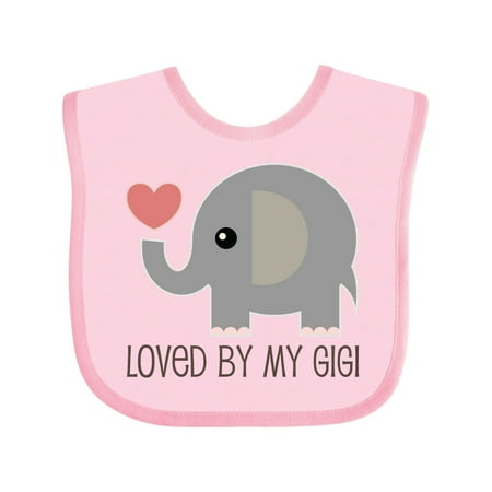 

Inktastic Loved by My Gigi Grandma Gift Baby Boy or Baby Girl Bib