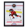 thumbnail image 1 of Johnny Gaudreau Signed Calgary Flames Graphic Rink 19x23 Frame, 1 of 1