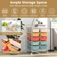 thumbnail image 4 of XgoodX 10-Drawer Rolling Storage Cart, Storage Organizer Cart with Lockable Wheels, Beauty Salon Movable Utility Cart for School, Office, Home, (Macaroon Colorful), 4 of 8