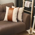 thumbnail image 1 of Boho-Chic Decorative Vegan Faux Leather Pillow Covers (2 pcs in set), 1 of 15