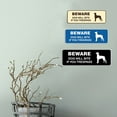 thumbnail image 5 of Standard Beware Dog Will Bite Sign (Brushed Silver) - Small, 5 of 5