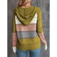 thumbnail image 2 of Pull à Capuche à Cordon de Couleur, Pull Décontracté à Manches Longues pour Automne et Hiver, 2 of 9