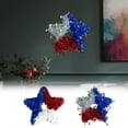 thumbnail image 1 of Fiudx Corona Del Día de La Independencia, Colgante Decorativo de Cinco Estrellas, Diseño de Estrella Roja, Plateada y Azul, Versátil para Interiores y Exteriores, Decoración para Fiestas Navideñas, 1, 1 of 2