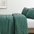 thumbnail image 3 of Mocaletto Reversible Quilts Set Queen Size, 3 Piece Green Quilt with Pillow Shams, Point Pattern Microfiber Bedspread, Lightweight Soft All Season Coverlet For Bedroom,Hotel &Gift, 3 of 7