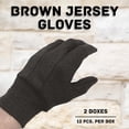 thumbnail image 4 of MMBM Brown Jersey Gloves 10" Men's Large Size Industrial Polyester/Cotton String Knit Gloves 24 Pairs-Economy Grade, 4 of 5