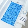 SlipX Solutions Deep Massage Bath Tub & Shower Mat 30x17 , Non-Slip, 140 Suction Cups , Feels Great on Tired Feet, Looks Like River Rock , Machine Washable, Blue Pebbles 17 x 30 Inches Blue
