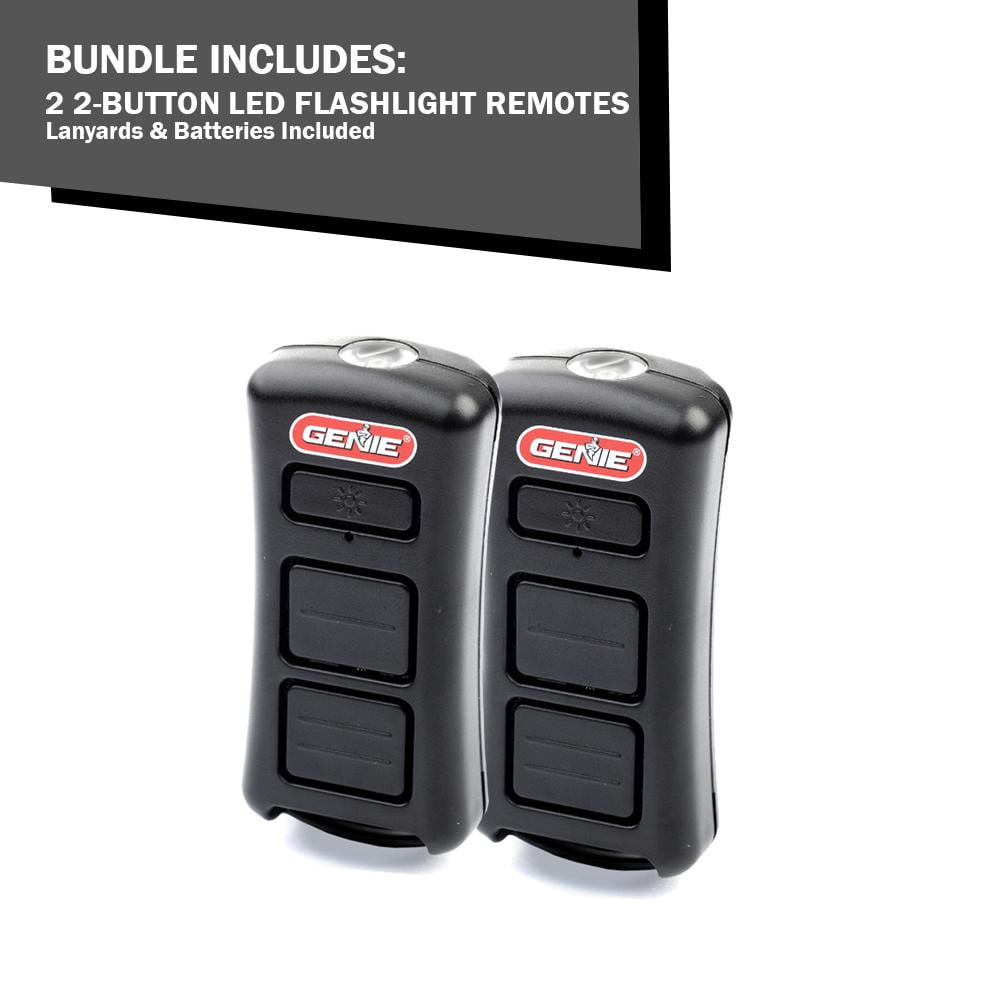 (2 Pack) Genie Illuminator Garage Door Opener Remotes W/ Bright LED