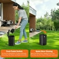 thumbnail image 5 of Dog Poop Trash Can Outside, 5L/1.3Gal Metal Dog Waste Trash Can with Lid, Foot Pedal, Pet Waste Container with 40 Bags, Poop Bucket with Lid Soft Close for Pet, Brown, 5 of 8