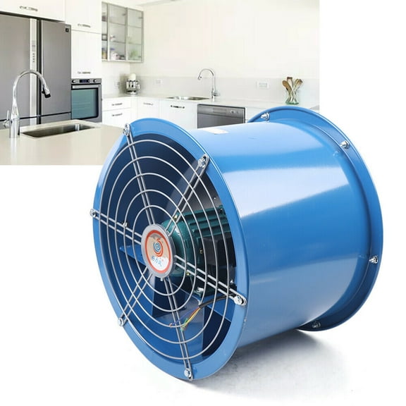 YIYIBYUS 16" Axial Fan Cylinder Pipe Spray Booth Paint Fumes Exhaust Flow Fan Blower for Warehouse Workshop Extraction Ventilation