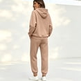 thumbnail image 5 of Stralyhd 2 Piece Lounge Sets for Women Loose Fit Hoodies and Joggers Fleece Sweatsuits Workout Trendy Fall Matching Outfits Khaki L, 5 of 6