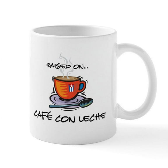 CafePress - Cafe Con Leche 2 Mug - 11 oz Ceramic Mug - Novelty Coffee Tea Cup