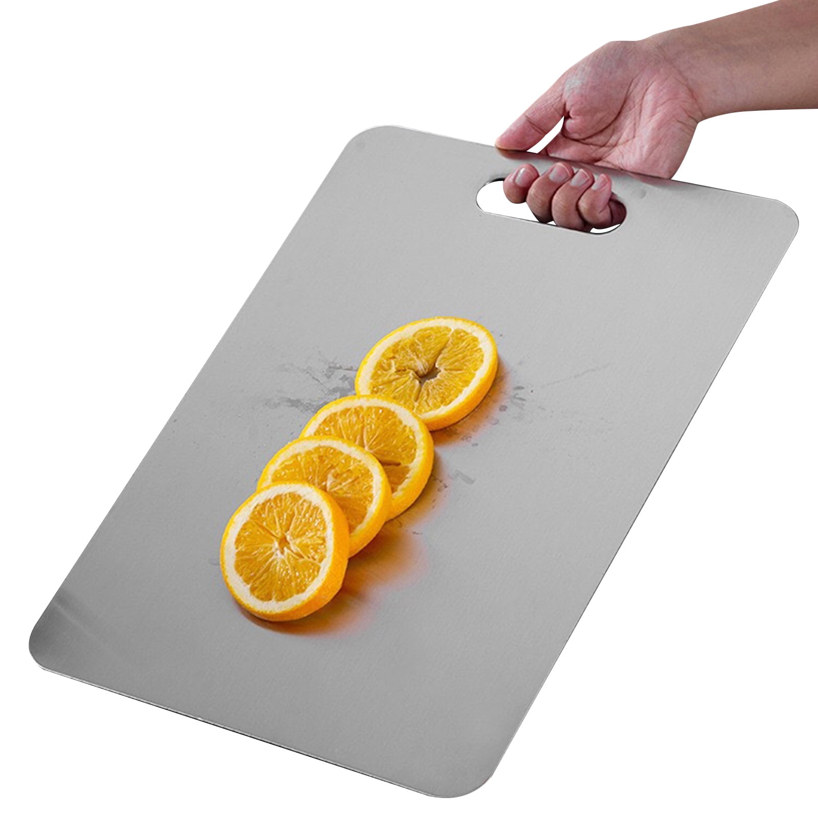 Homelife Double Sided Cutting Board for Kitchen Quick Thawing Crack Resistance Cutting Board Stainless Steel Chopping Board for Meats Fruits Vegetables
