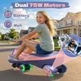 thumbnail image 3 of TOKTOO 12V Electric Wiggle Car for Kids, 2 Seater Ride On Toy with Music, Bluetooth & LED Lights, 2 in 1 Kids Electric Ride On Car for Ages 3+, Pink, 3 of 10