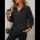 thumbnail image 5 of Sudaderas de Gran Tamaño para Mujer, Suéteres de Otoño, Sudaderas con Capucha de Moda, Jersey con Media Cremallera, Camisas de Larga, Ropa Negro S, 5 of 10