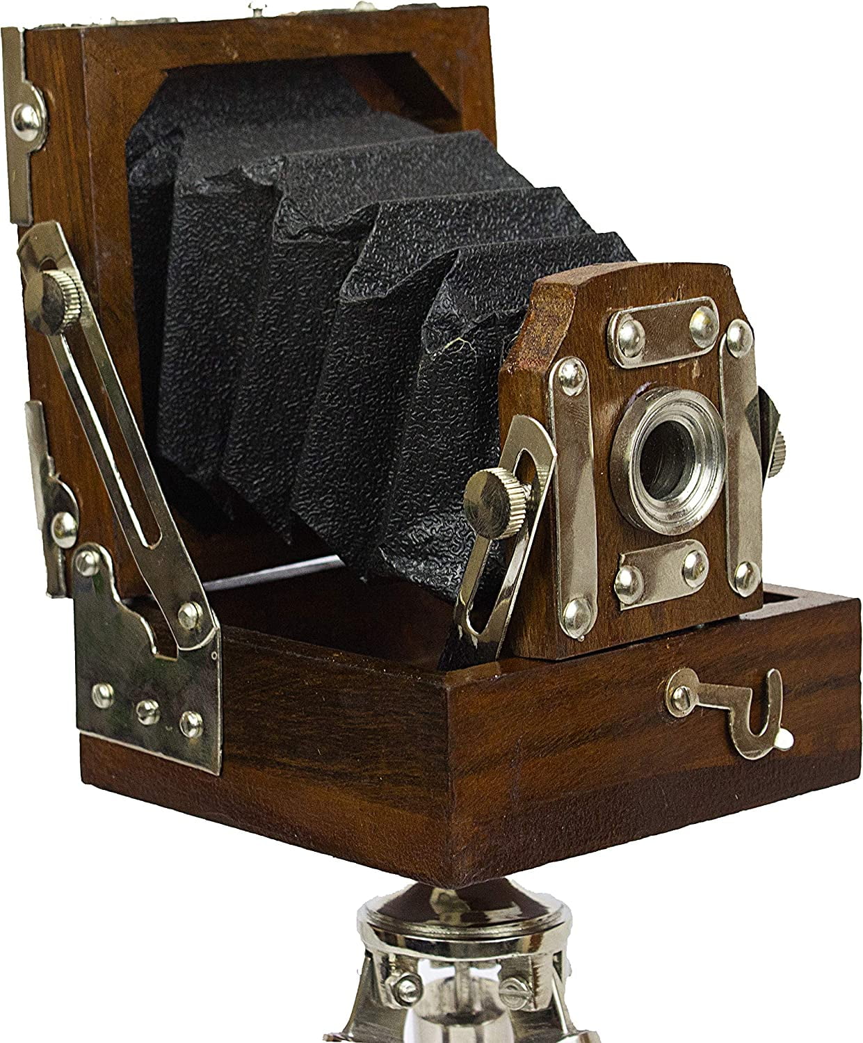 【送料込】 New Tripod Wooden Camera Film Look Vintage Antique アンティーク雑貨