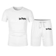 thumbnail image 4 of Los Angeles Graphic Short Sets for Men Short Sleeve Crewneck T Shirt and Shorts 2 Piece Matching Set Mens Summer Outfits, 4 of 6