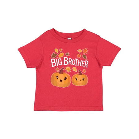 

Inktastic Big Brother Pumpkins with Fall Leaves Gift Baby Boy T-Shirt