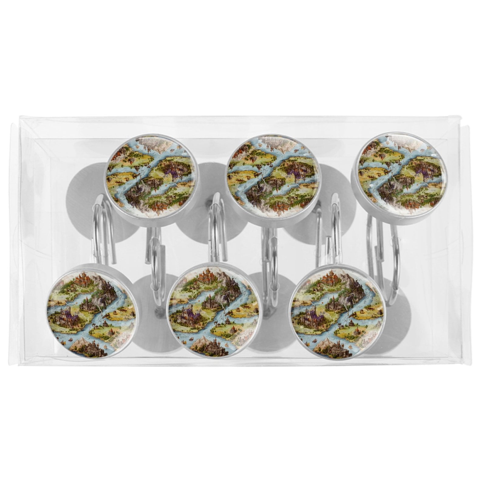 HemaKayy Sturdy Stainless Steel Shower Curtain Hooks, 12 Count