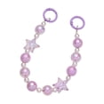 thumbnail image 2 of Llavero con cuentas, pulsera, bolso, cadena de dijes, cuentas de estrella de acrílico, cadena de bolso con cuentas Violeta, 2 of 8