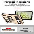 thumbnail image 5 of Jiahe Cover for Google 7 6.3" (2022) Stand Case, Heavy Duty Slide Cover & Ring Kickstand Military Shockproof Armor Case Compatible with Magnetic Car Mount Holder, Gold, 5 of 9