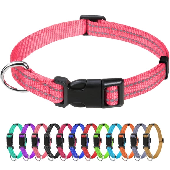 Dog Collars for Small Dogs, Reflective Nylon Pet Collar with Quick Release Buckle, Small Dog Collar for Boys