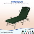 thumbnail image 4 of 72×21×3in Outdoor Chaise Lounge Cushions, Replacement Patio Chair Cushion With Headres, Waterproof Sun Lounger Cushions（4pcs Ink green）, 4 of 6