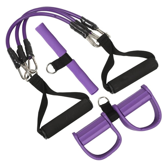 IFANLANDOR Comfortable Purple Resistance Band with Handles for Leg Workout and Stretching Exercises