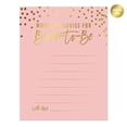 thumbnail image 1 of Blush Pink and Metallic Gold Confetti Polka Dots, Blank Words of Wisdom for the Bride-to-Be Bridal Shower Cards, 20-Pack, 1 of 1