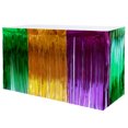 thumbnail image 3 of OUNONA 1 Set Gold Table Skirt Plastic Material For Ball Event Photo Prop 270x75cm, 3 of 8
