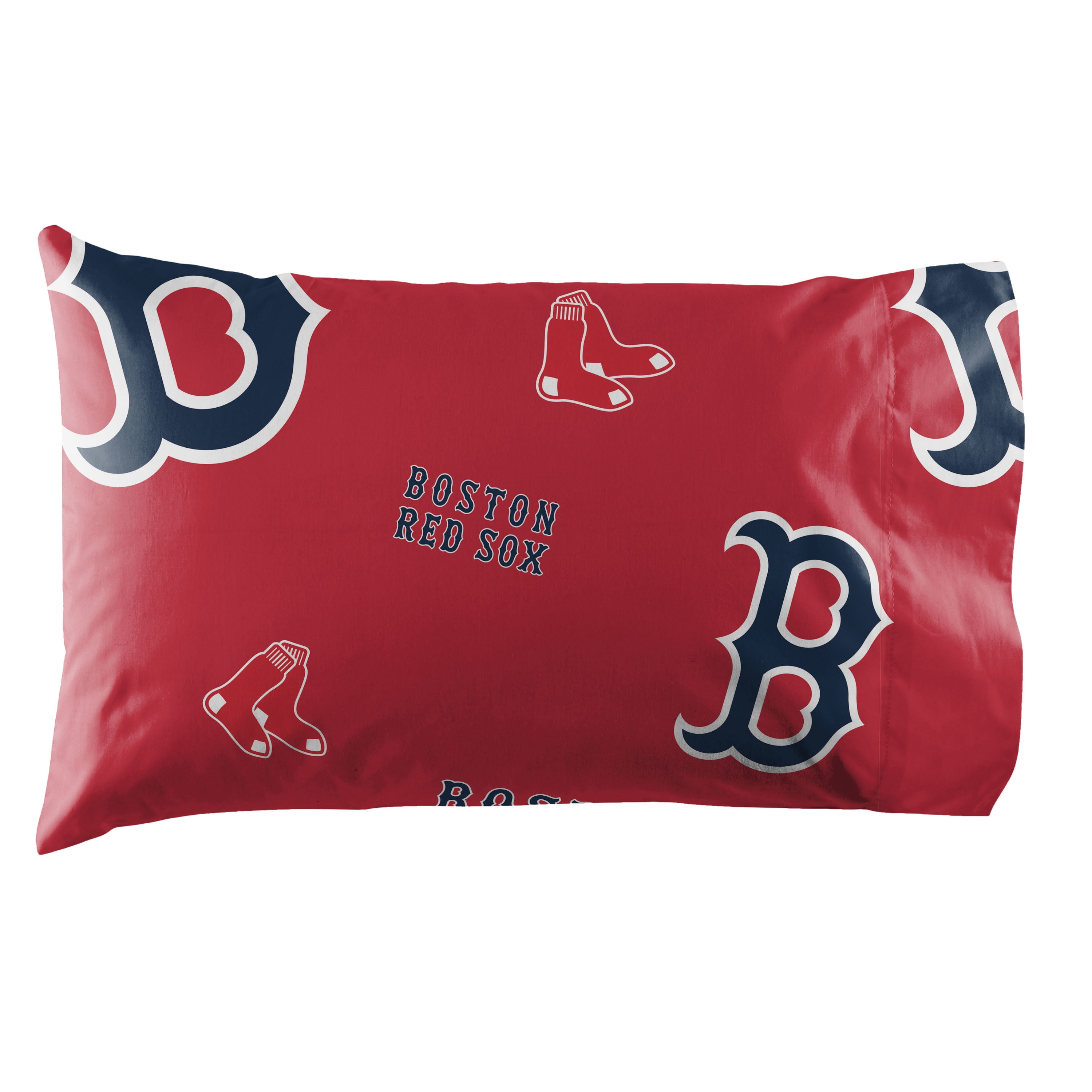 MLB 4-Piece Boston Red Sox White Red Blue Bed in Bag, Twin