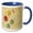 Blue/White, variant on 3drose, Pretty Spring Eggs Butterflies Floral Easter Vector Design, 15oz Two-tone Black Mug