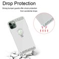 thumbnail image 3 of SOATUTO For iPhone 11 Pro Max Glitter Mirror Case with Ring Holder Stand for Girls Women Bling Shining Rhinestone Diamond Luxury Fashion Makeup Case for iPhone 11 Pro Max 6.5 inch - Silver, 3 of 6