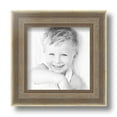 thumbnail image 2 of ArtToFrames 6" x 6" Aged White Gold Picture Frame, 6x6 inch Silver Wood Poster Frame (WOM-2036),  Pack, 2 of 7