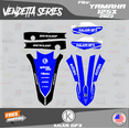 thumbnail image 2 of Kalair GFX Graphics Kit for Yamaha 2-stroke Enduro YZ 125X (2023) Vendetta Series, 2 of 5