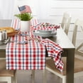 thumbnail image 5 of Contemporary Home Living Tartan Plaid Cotton Table Runner - 72" - White and Red, 5 of 8