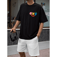 thumbnail image 5 of Men's 100% Cotton Short Sleeve Crewneck Graphic T-Shirt, Soft Breathable Moisture Wicking Casual Basic S-3XL 00054, 5 of 7