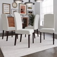 thumbnail image 4 of Castle Place Elegant 4-Piece Linen Upholstered Indoor Dining Chairs, HK Wenge, 4 of 6