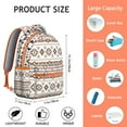 thumbnail image 6 of Vintage Boho Backpack Ethnic Embroidery Design - Durable 17" Laptop Compartment | Spacious College Rucksack for Dorm Move-In & University Life, 6 of 6