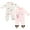 Pink/white, variant on Disney Princess Belle Tiana Cinderella Newborn Baby Girls 2 Pack Zip Up Snap Sleep N' Plays Newborn to Infant