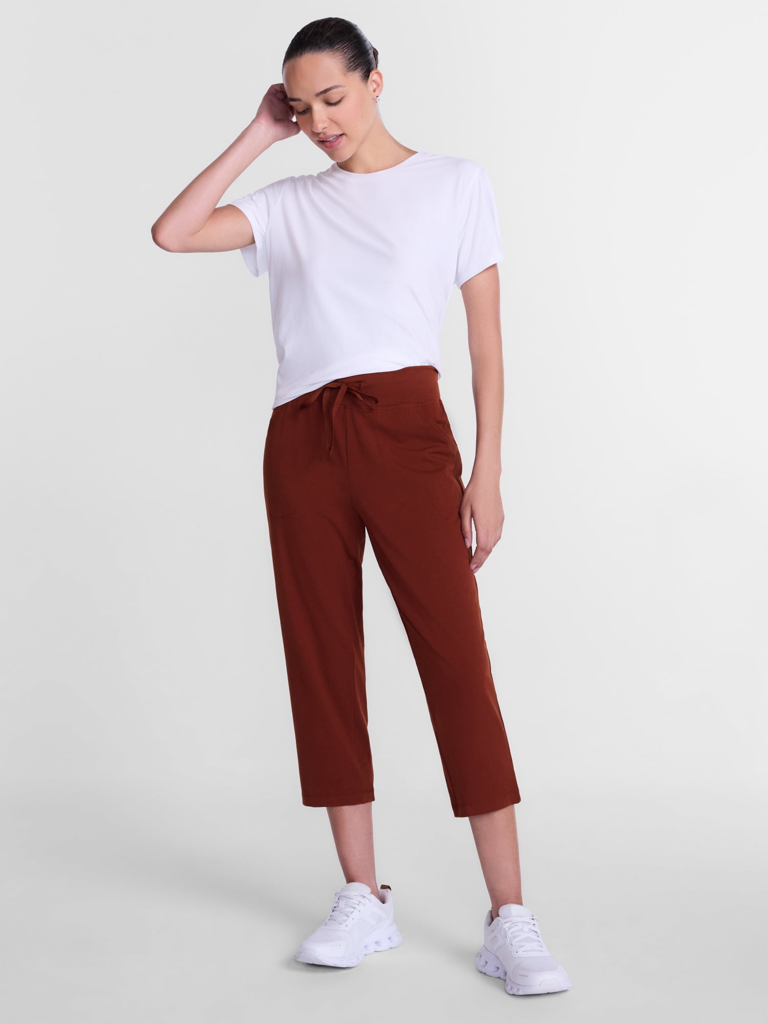 Athletic Works Women's and Women's Plus Knit Capri Pants, 22" Inseam, Sizes XS-4X
